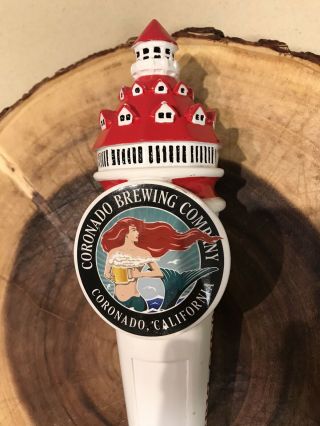Coronado Brewing Company Mermaid’s Red Beer Tap Handle 12.  75” Tall -