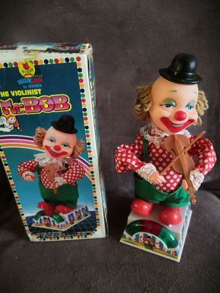 Vintage Clown Toy Mr Bob The Violinist