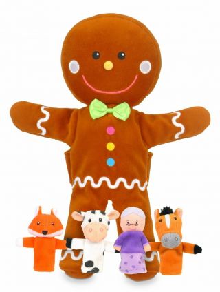 Fiesta Crafts Gingerbread Hand And Finger Puppet Set