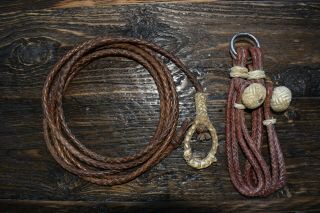 Vintage Hand - Braided Leather Western Horse Riata & Hobble Set