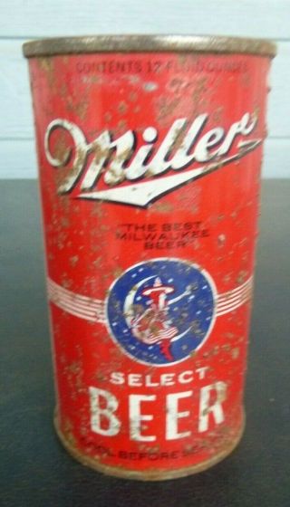 Vintage Red Miller Flat Top Beer Can Milwaukee Wisconsin Instruction Irtp Keglin