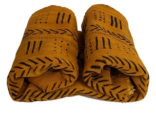 African Brown & Black Mud Cloth Textile Mali 40 " By 60 "