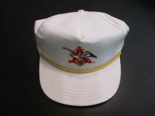 Vintage Anheuser - Busch Budweiser Adjustable Strap Hat Cap 80 