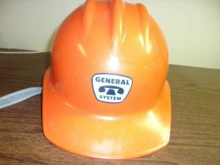 Vintage General Telephone System Orange Bullard Hard Boiled Hard Hat 502 ?