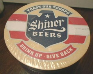 Shiner Beers " Toast Our Troops,  Boot Campaign " Package 125 Coasters