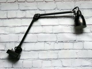 Vintage Bench Light Craftsman Articulated Arm Industrial,  Factory Work Bench