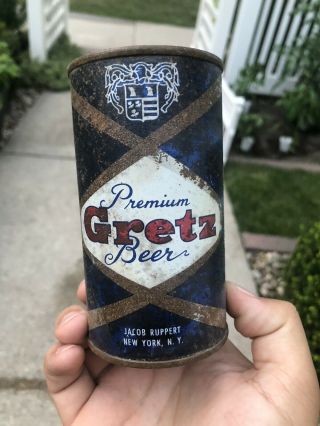 Vintage Gretz Flat Top Beer Can 1961 York