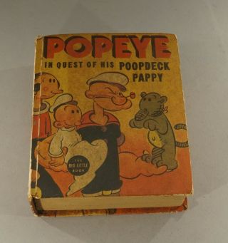 1937 Popeye In Quest Of His Poopdeck Pappy Big Little Book
