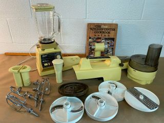 Vintage Oster Regency Kitchen Center 12 Speed Mixer Blender W/ Many Attachments