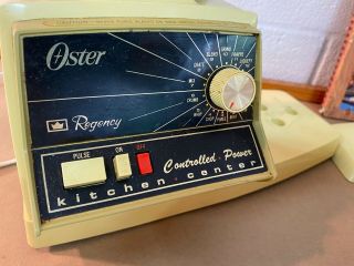 Vintage Oster Regency Kitchen Center 12 Speed Mixer Blender W/ Many Attachments 2