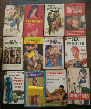 Adult Vintage Pulp Sleaze 22 Paperback Books Sex Affair Erotica Greenleaf 16 23