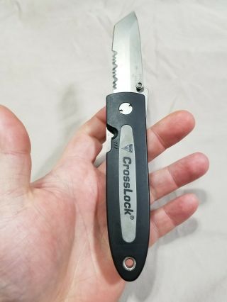 Buck Crosslock 180 Solitaire Tanto Knife Rare Hard To Find