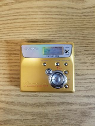 Sony Net Md Walkman Mz - N505 Type - R Vintage Mini Disc Player Gold Demo Video