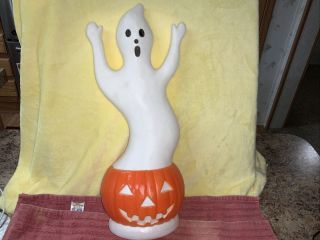 Vintage Halloween Blow Mold Don Featherstone Union Products Ghost No Cord.