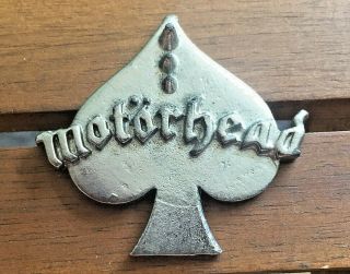 Motorhead Ace Of Spades Solid Metal Pin Badge - Vintage Vgc