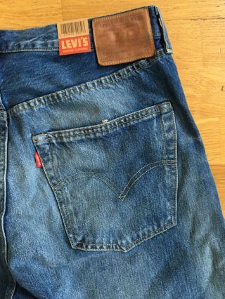 Levis Vintage Clothing Lvc 501 Xx 1947 Selvedge Denim Jeans 34w Raw Hem
