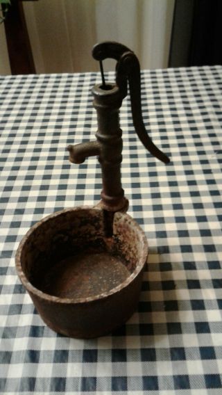 Antique Water Pump Salesman Sample? Toy Cast Iron 9 1/4 Inches