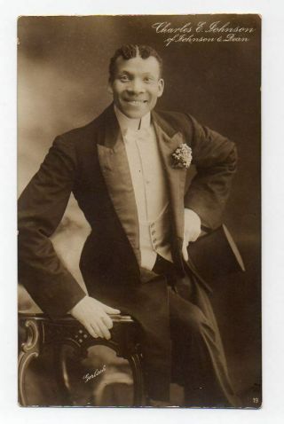 African American Charles Johnson Vaudeville Cakewalk Dancer Orig Photo Postcard