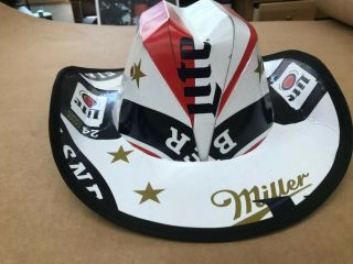 Beer Box Cowboy Hat Made From Miller Lite Beer Cartons W/elastic Head Band