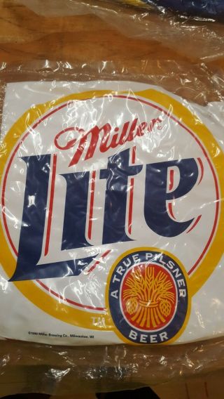 Miller Lite Beer Inflatable Blow Up Baseball Beach Ball