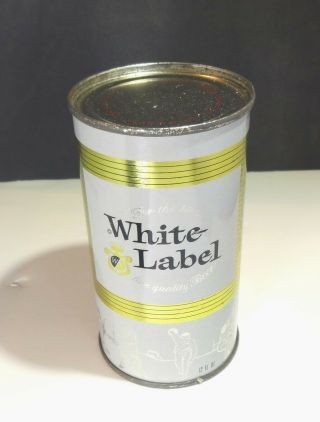 White label 12oz Vintage Flat Top Beer Can 3