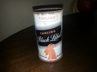 Black Label Bock Flat Top Beer Can Carling Brewing Cleveland,  Ohio