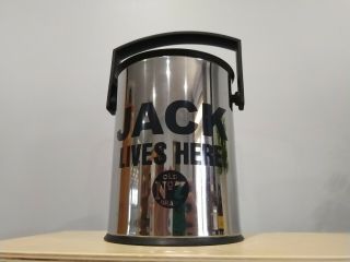 Jack Daniels Old No 7 Brand Ice Bucket Ss Bar Ware Jack Lives Here Silver Black