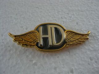Vintage Harley Davidson Motorcycle Hd Gold Wing Pin