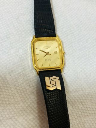 Vintage Longines L152.  4 7 Jewels V8 Swiss Watch 1970s Gold Tone Men’s Running