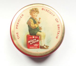 Mcvitie & Price Digestive Biscuits Sample Tin 1950s Vintage Retro Food