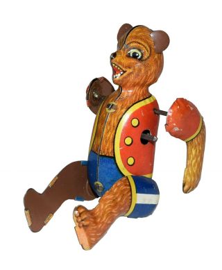 Heinrich Wimmer Windup Tin Tumbling Bear Us Zone Germany -