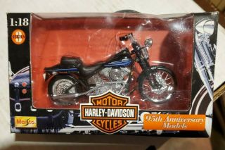 Maisto Scale 1:18 Harley - Davidson 95th Anniversary Model 1998 Heritage Springer