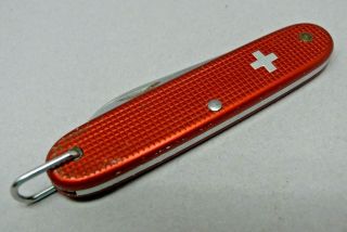 Victorinox / Elinox 93mm Settler Swiss Army Knife In Red Alox Old Cross And Bail