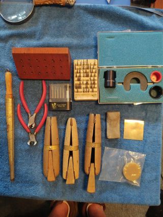 Vintage Jewelers Kit Bits And Gem Proportion Analyzer Plus More