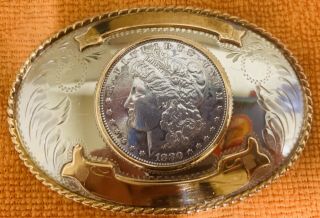Morgan Silver Dollar Belt Buckle 1880 90 Silver