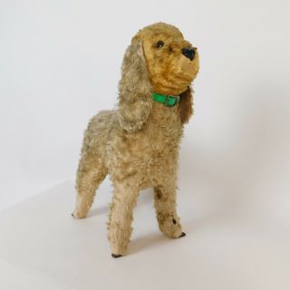Vintage Old Toy Dog Spaniel Mohair Missing Pull Along Frame In Need Of Tlc Rtgml