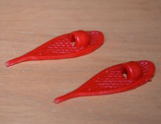 Vintage 1950s Ideal Toys Canadian Mounties Hq Playset Plastic Snow Shoes