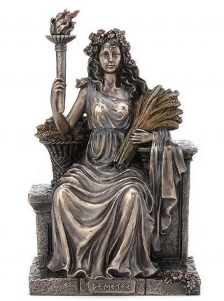 9 " Demeter Greek Goddess Of Agriculture Statue Greek Mythology Sculpture