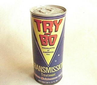 Vintage Try - Bo Canton Oh Ohio Car / Automobile Treatment Tin Can.