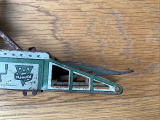 Very Interesting Early Arnold Of West Germany Tin Plate Toy.  Man On A Mower? 3