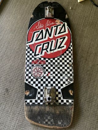 Vintage Reissue Og Santa Cruz Skateboards Steve Olson Checkers 1980s Sos