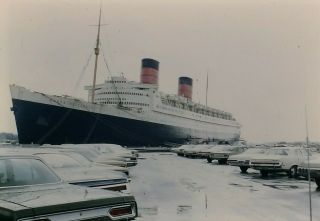 Slide Of Cunard Ship Liner Queen Elizabeth Taken In 1970 Florida