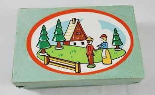 Vintage Dregeno Wood Toys From 1960s Erzgebirge Farm Set Ducks Trees Fence Lady