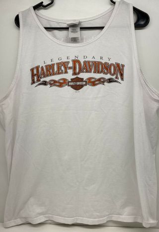 Harley Davidson Men’s Xl White Tank Top “redding Hd Classic Motor Cycles