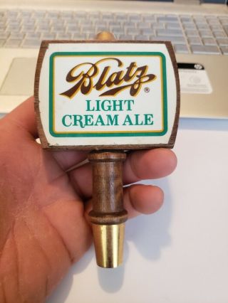 Vintage Blatz Light Cream Ale Beer Tap Handle Knob -