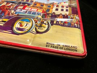 CHILDRENS NON TOXIC PAINT BOX TIN VINTAGE CAR 1960 ' S BRITISH TOY PAGE OF LONDON 2