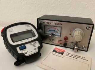 Vintage Digital Microsplit Heuer Stopwatch With Battery Tester