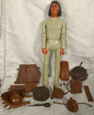 Marx Johnny West Action Figure.  " Geronimo " With Accessories
