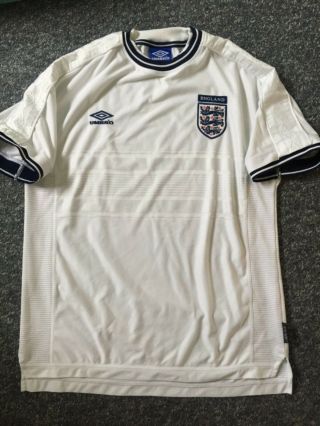 Authentic 2000 Vintage Umbro England Home Football Shirt Men’s Xl