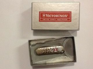 Victorinox Swiss Army Knife Classic Sd 58mm/2.  28in - Hammered Sterling Silver